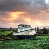 Abandoned Boat Landscape Paint By Numbers