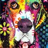 Abstract Colorful Dog Animals Paint By Numbers