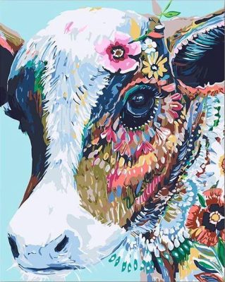 Abstract Cow Animals Paint By Numbers