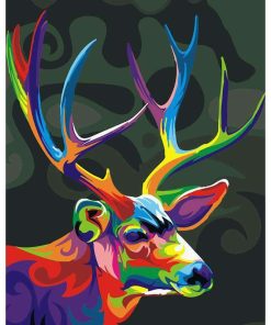 Abstract Deer Animals Paint By Numbers