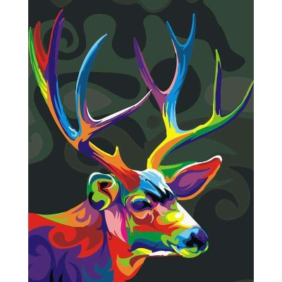 Abstract Deer Animals Paint By Numbers