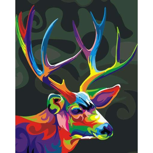 Abstract Deer Animals Paint By Numbers