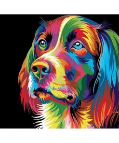 Abstract Dog Animals Paint By Numbers