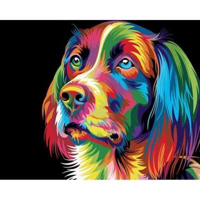 Abstract Dog Animals Paint By Numbers