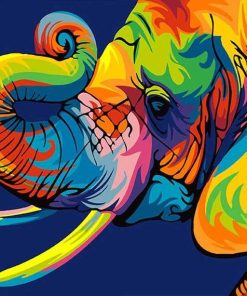 Abstract Elephant Animals Paint By Numbers