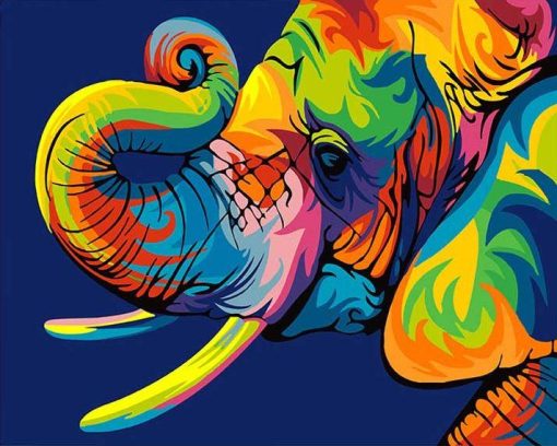 Abstract Elephant Animals Paint By Numbers