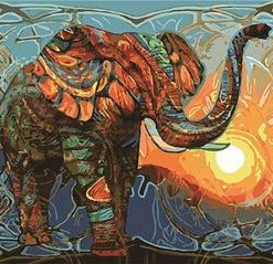 Abstract Elephants Paint By Numbers