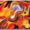 Abstract Guitar Violin Paint By Numbers