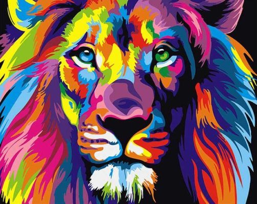 Abstract Lion Animal Paint By Numbers