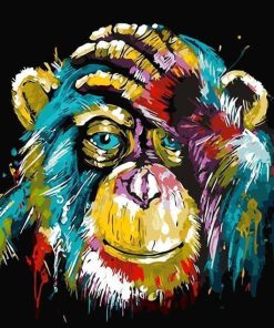 Abstract Monkey Animals Paint By Numbers