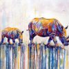 Abstract Rhino Animals Paint By Numbers