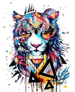 Abstract Tiger Paint By Numbers