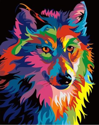 Abstract Wolf Paint By Numbers