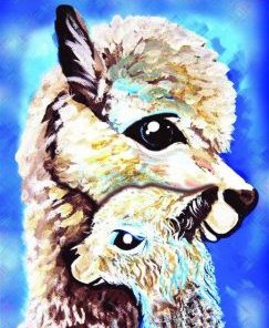 Alpaca And Her Baby Paint By Numbers