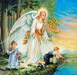 Angel Guarding Children Paint By Numbers