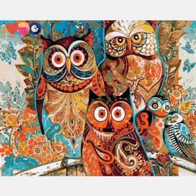 Artistic Owl Paint By Numbers