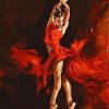 Ballerina In Red Paint By Numbers