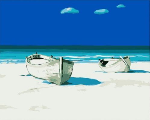 Beach Boats Paint By Numbers