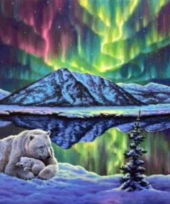 Bears in Lights Paint By Numbers