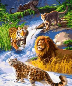 Big Cats Paint By Numbers