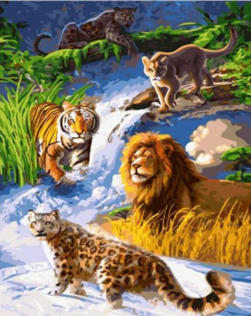 Big Cats Paint By Numbers