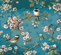 Bird And Flowers Paint By Numbers