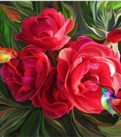 Birds in Roses Paint By Numbers