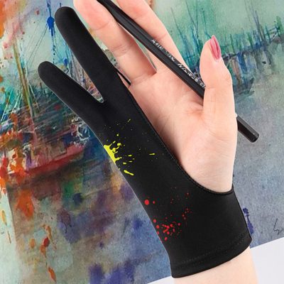 Black painting gloves