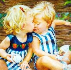 Blond Children Paint By Numbers