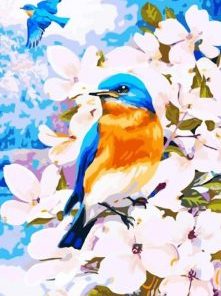 Blue Birds Paint By Numbers