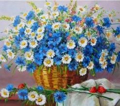 Blue Chamomile Paint By Numbers