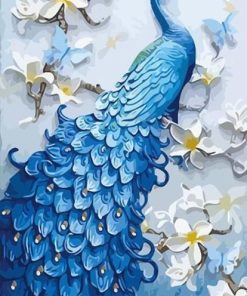 Blue Peafowl Paint By Numbers