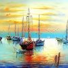 Boats Seascape Paint By Numbers