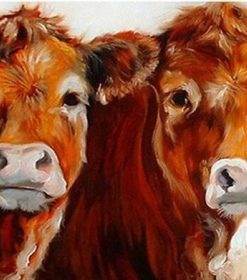 Brown Cows Paint By Numbers