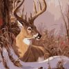 Buck in Snow Paint By Numbers