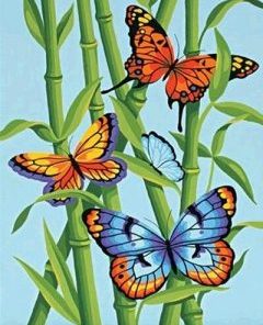 Butterflies Plants Paint By Numbers