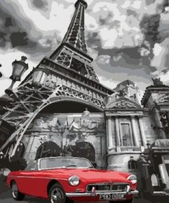 Car in Paris Paint By Numbers