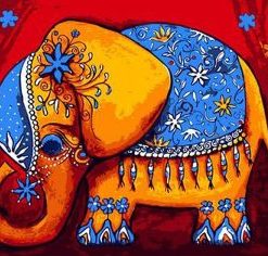 Cartoon Elephant Paint By Numbers