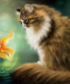 Cat And Fish Paint By Numbers