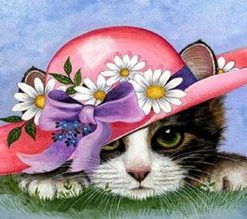 Cat With Flower Paint By Numbers