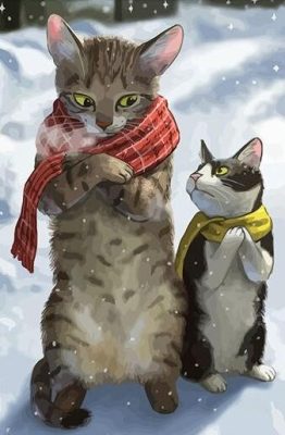 Cat With Scarf Paint By Numbers