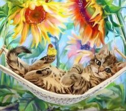 Cats in Hammock Paint By Numbers