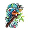 Chameleon Paint By Numbers