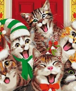 Christmas Cats Paint By Numbers