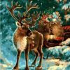 Christmas Elk Paint By Numbers