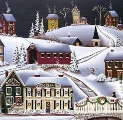 Christmas in Village Paint By Numbers