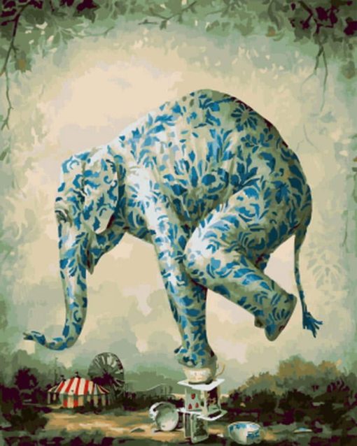 Circus Elephant Paint By Numbers