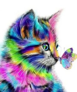 Colored Cat Paint By Numbers