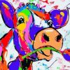 Colored Cow Paint By Numbers