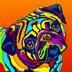 Colored Dog Paint By Numbers